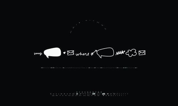 Collection of diverse, hand-drawn dingbat icons representing love, relationships, and emotions, perfect for adding a personal touch to designs.