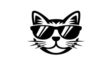 Cool Cat Face With Glasses