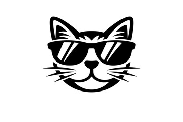 Obraz premium Cool Cat Face Graphic Design