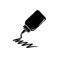 Squeeze Bottle Drawing Zigzag Cheese Line