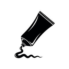 Food Tube Squeezing Tomato Paste Silhouette