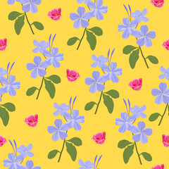 Hand draw floral pastel botanical seamless pattern vector illustration design. floral vintage pattern.print striped ornament floral. Texture textile background. ornate elegant luxury vintage retro