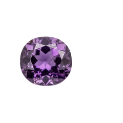 Purple gemstone with facets isolated On Transparent Background