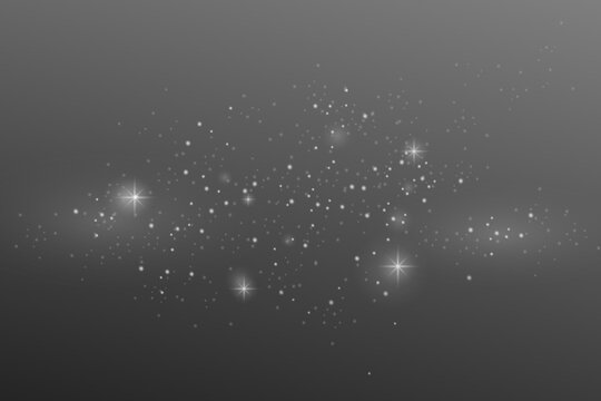 Bokeh light effect with shinny start abstract effect background. Vector illustration 