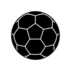 Fototapeta premium Soccer Ball Silhouette - Minimalist Football Icon for Sports Competition, Team Games, Athletics, and Professional Tournament Graphic Design