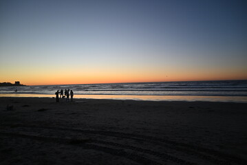 sunset on the beach