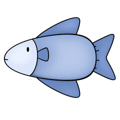 Cartoon fish icon