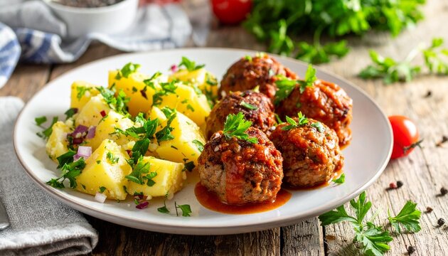 Frikadellen mit Kartoffelsalat