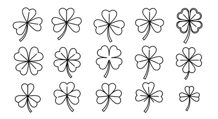 Collection of Various Clover Leaf Sketches