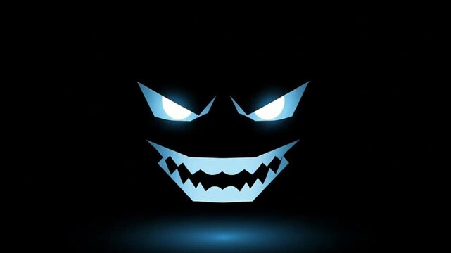 Evil Glowing Eyes Face - Sinister Character Animation Concept