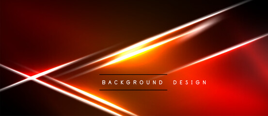 Obraz premium Abstract background features dynamic lines, vibrant orange hues, dark shadows. Modern design evokes energy, speed, technology.