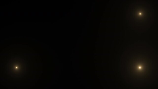 Glowing lights in darkness