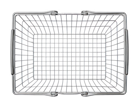 PNG Empty wire basket top-view.