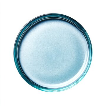 Clean and Empty Glass Petri Dish Isolated on a White Background for Laboratory Use and Scientific Research Purposes