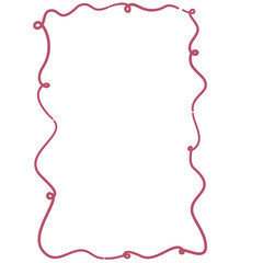 Elegant wavy red border design element