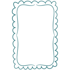 Elegant teal frame for photo or text