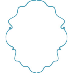 Elegant blue frame for decorative design and artistic projects