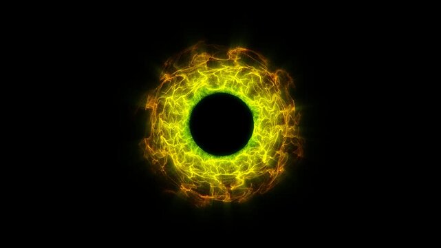 4K Animated Neon Ring with Particle Effects, QuickTime Alpha Channel, Glowing Logo Frame, Rainbow Aura, Energy Circle, and Fiery Cosmic Gates for Business, Ads, and Promotions