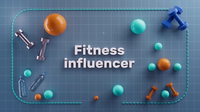 Fitness Influencer Text Animation for Workout Content and Social Media