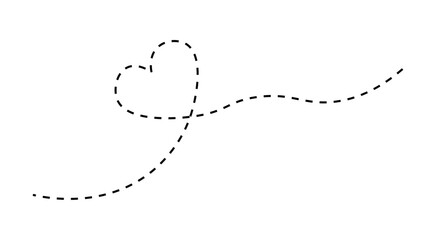 Dashed heart line path