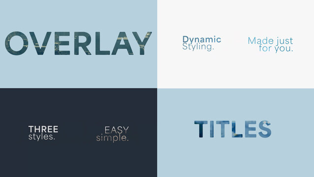 Dynamic Title Page Overlays