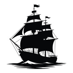 sailing ship silhouette