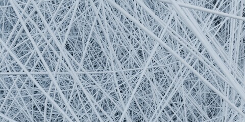 Obraz premium Abstract White Fiber Network Background. 3D rendering