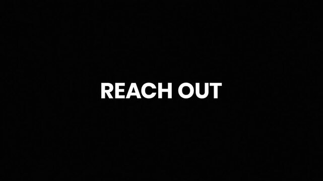 Reach Out Liquid Glitch Text Animation 4K for Customer Contact Promos, Support Outreach, and Business Communication