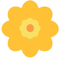 yellow flower on white background
