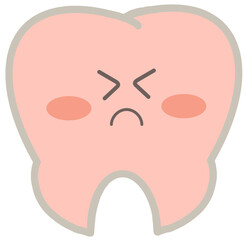 vector illustration of a cartoon tooth