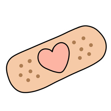 Hand Drawn Bandage Clipart Illustration