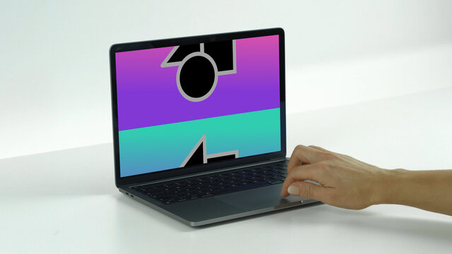 Laptop 21 Scroll Down Double &ndash; Editable Laptop Display Mockup Templates, Modern Screens, Digital Device Presentations for Web, UI, App, Branding and Product Showcase