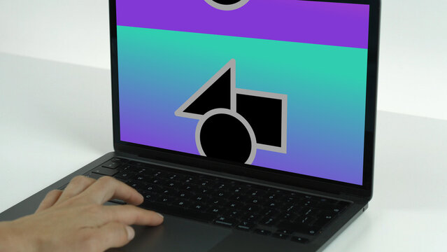 Laptop 33 Scroll Up Single &ndash; Editable Laptop Display Mockup Templates, Modern Screens, Digital Device Presentations for Web, UI, App, Branding and Product Showcase