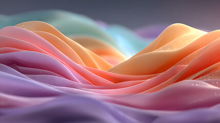Smooth flowing gradient background with pastel tones and soft curves.