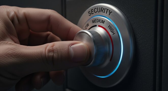 Security dial adjustment with control knob