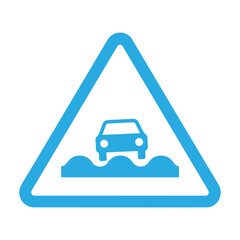 Uneven Road Warning Sign