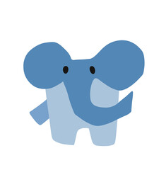 blue elephant cartoon