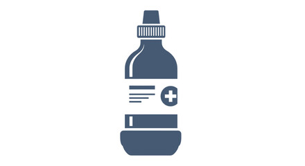Fototapeta premium Medical Antiseptic Bottle Icon: Healthcare, Hospital, Clinical, Patient, Doctor Symbol