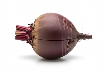 Fresh raw purple beetroot vegetable on white background