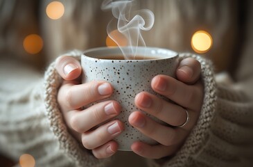 woman holding a cup of coffee