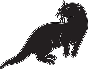 Fototapeta premium illustration of a silhouette of a ottar