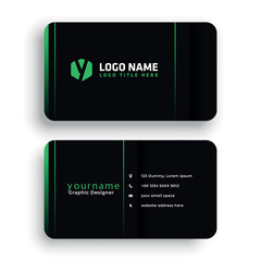 Set of business cards and vector credit card design template with modern web style illustration.