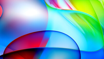 Obraz premium 3d render of abstract art 3d background wallpaper with part of surreal alien ball sphere flower in curved wavy organic biological lines forms in fluorescent green, purple, and blue gradient color