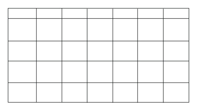 Blank Grid Table Template for Spreadsheet Layouts Data Tables Business Reporting and Editorial Design