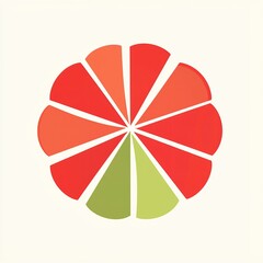 Colorful Abstract Circular Design with Geometric Shapes and Segments