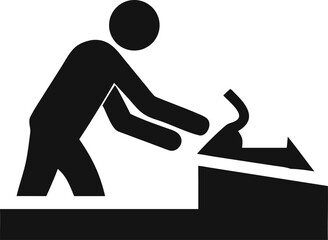 Dedicated worker operating complex industrial machinery within a bustling factory production line