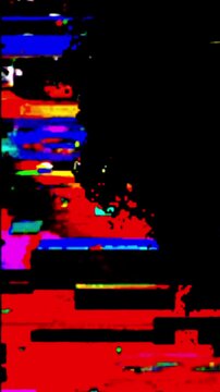 Abstract glitch multicolored background seamless 2d random looped animated video