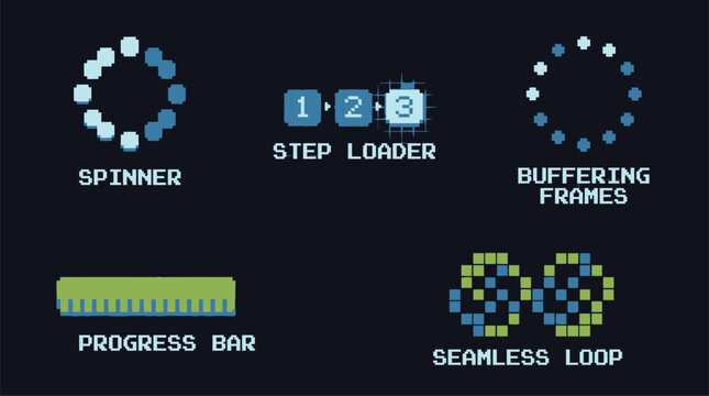 Loading animations for digital interfaces and user experience.