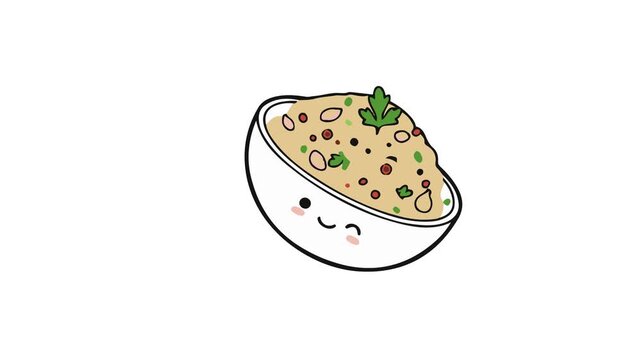 Cute Spaghetti Pasta Loop Animation