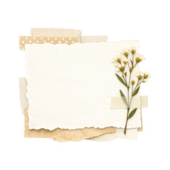 Fototapeta premium PNG Vintage floral paper design